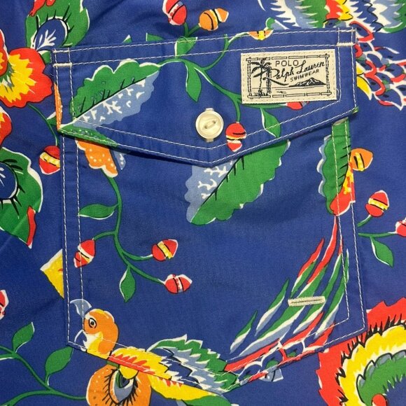 Polo Ralph Lauren Men’s 2XB Swim Trunks Lined Shorts Pockets Drawstring Floral - Picture 8 of 12